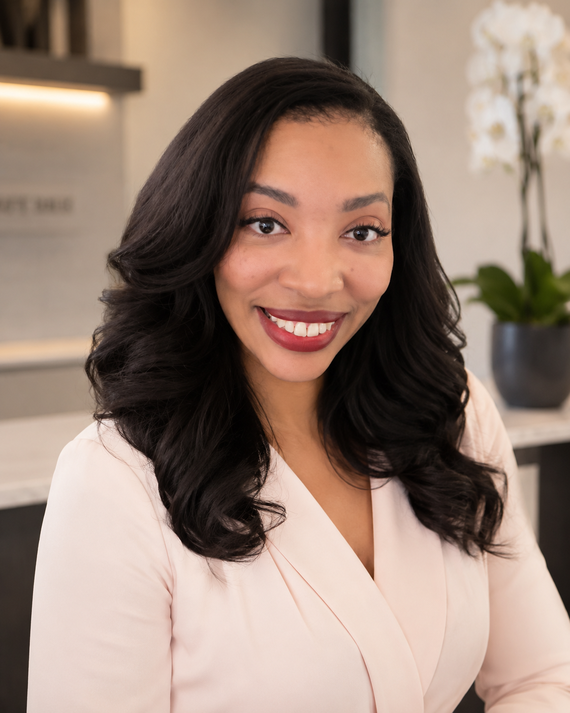 Professional blush portrait of Dr. Cynthia Brown